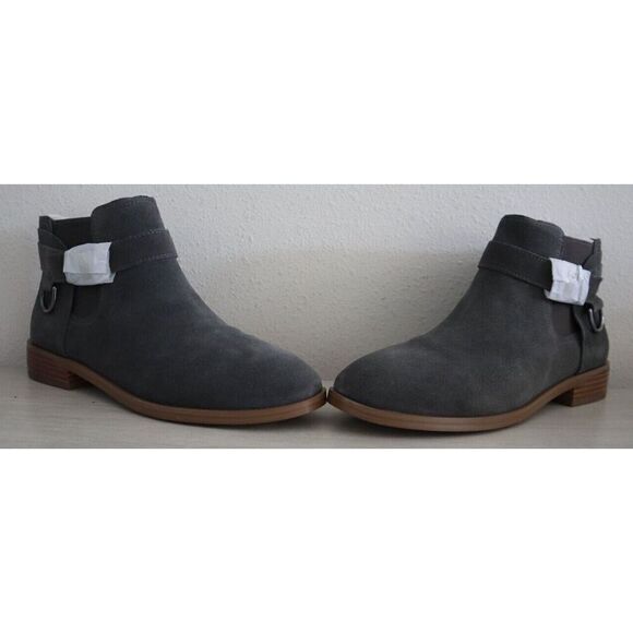 Aerosoles Women's Sz 9M Gray Suede Martha Stewart Susan Zipper Ankle Boots - Picture 9 of 10